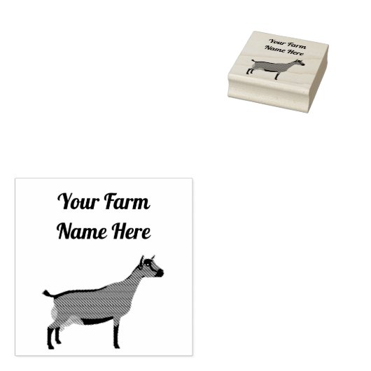 Gepersonaliseerd Oberhasli Dairy Goat Rubberstempel (Gestempeld)