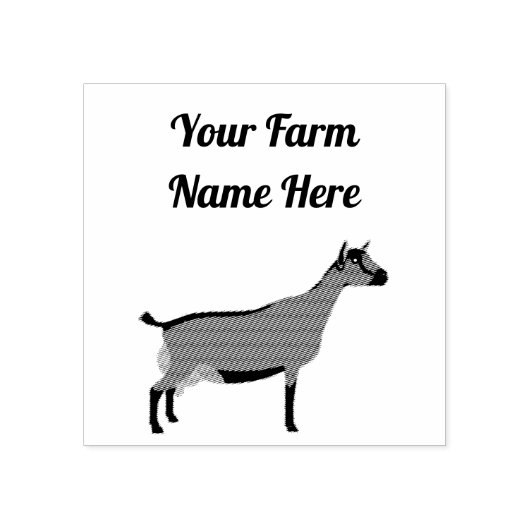 Gepersonaliseerd Oberhasli Dairy Goat Rubberstempel (Afrduk)