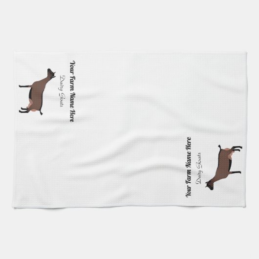 Gepersonaliseerd Oberhasli Dairy Goat Theedoek (Horizontaal)