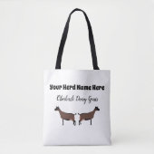 Gepersonaliseerd Oberhasli Dairy Goat Tote Bag (Voorkant)