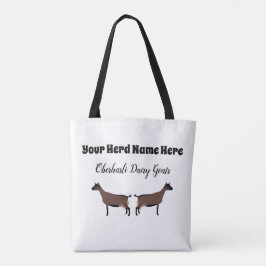 Gepersonaliseerd Oberhasli Dairy Goat Tote Bag