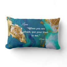 Gepersonaliseerd Ocean Lumbar Kussen – Psalm 56:3