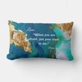 Gepersonaliseerd Ocean Lumbar Kussen – Psalm 56:3