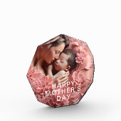 Gepersonaliseerd octagonaal fotoblok voor Moederda (Links)