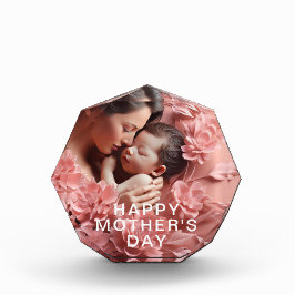 Gepersonaliseerd octagonaal fotoblok voor Moederda