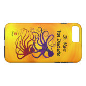 Gepersonaliseerd octopi op geel - stevige telefoon Case-Mate iPhone case (Achterkant (Horizontaal))
