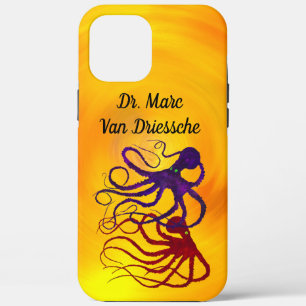 Gepersonaliseerd octopi op geel - stevige telefoon Case-Mate iPhone case