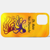 Gepersonaliseerd octopi op geel - stevige telefoon Case-Mate iPhone case (Achterkant (horizontaal))