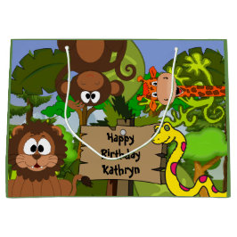 Gepersonaliseerd Oerwoud Birthday Groot Cadeauzakje