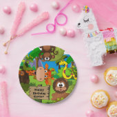 Gepersonaliseerd Oerwoud Birthday Papieren Bordje (Feest)