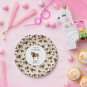 Gepersonaliseerd Oerwoud - dierlijk patroon op zat Papieren Bordje (Feest)