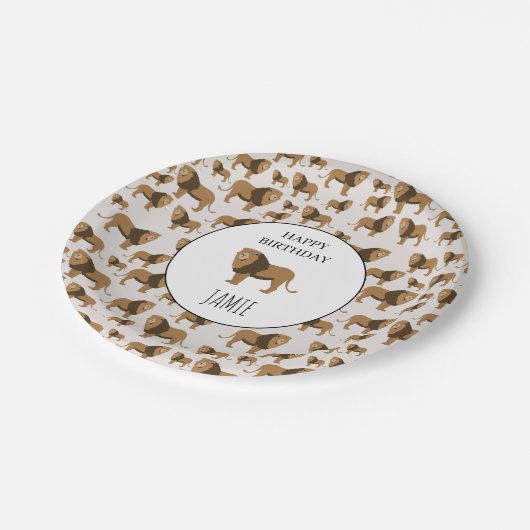 Gepersonaliseerd Oerwoud - dierlijk patroon op zat Papieren Bordje