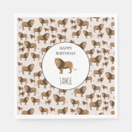 Gepersonaliseerd Oerwoud - dierlijk patroon op zat Servet