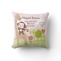 Gepersonaliseerd Oerwoud Girl Pillow Keepomwille