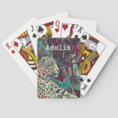 Gepersonaliseerd Oerwoud kat Pokerkaarten (Achterkant)