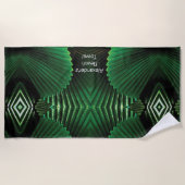 Gepersonaliseerd Oerwoud Leaf Design Strandlaken (Voorkant)