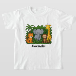 Gepersonaliseerd Oerwoud Safari Fun Kinder T-shirt