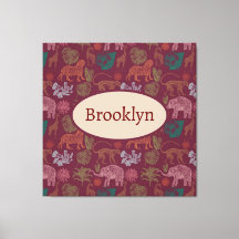 Gepersonaliseerd  Oerwoud Safari Roze