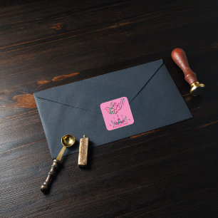 Gepersonaliseerd offertenummer vierkante sticker