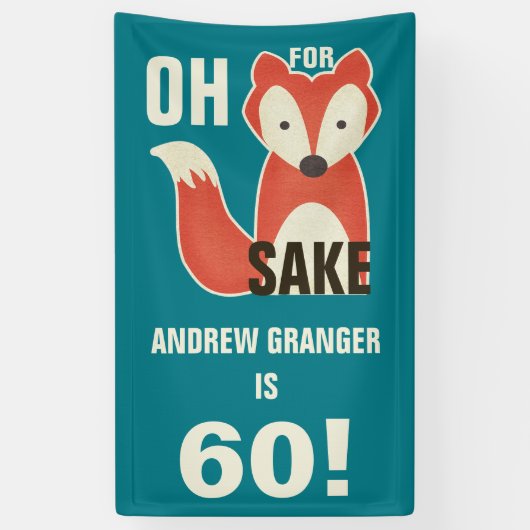 Gepersonaliseerd Oh, voor Fox Sake elke zondag Spandoek (Verticaal)