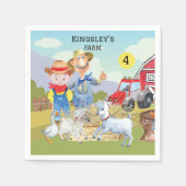 Gepersonaliseerd Old MacDonald's Pig Boerderij Servet (Voorkant)