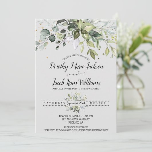 Gepersonaliseerd olievrijdschap Eucalyptus Greener Kaart (Staand voorkant)