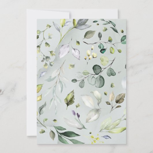 Gepersonaliseerd olievrijdschap Eucalyptus Greener Kaart (Achterkant)