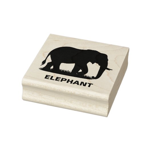 gepersonaliseerd olifantensilhouet rubberstempel (Stempel)