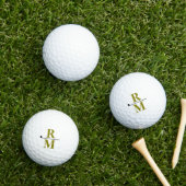 Gepersonaliseerd olijf groen monogram golfballen (Insitu Gras)