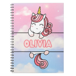 Gepersonaliseerd Olivia Unicorn Girlie Notitieboek