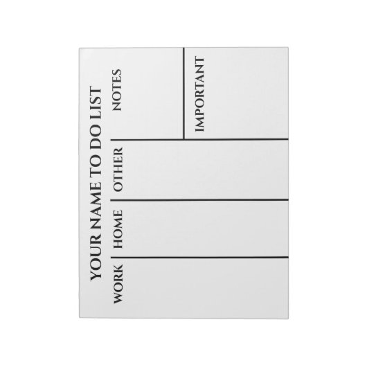 Gepersonaliseerd om de Blocnote van de Lijst te do (Linkerzijde)