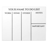 Gepersonaliseerd om de Blocnote van de Lijst te do (Voorkant)