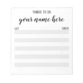 Gepersonaliseerd om de Blocnote van de Lijst te do (Voorkant)