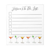 Gepersonaliseerd om Lijst Martini Cosmo Manhattan  Notitieblok (Voorkant)