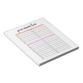 Gepersonaliseerd om List Planner Notitieblok te do (Schuin)
