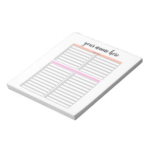 Gepersonaliseerd om List Planner Notitieblok te do
