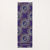 Gepersonaliseerd OM symbool Goud Blauw Rood Mandal Yogamat (Achterkant)