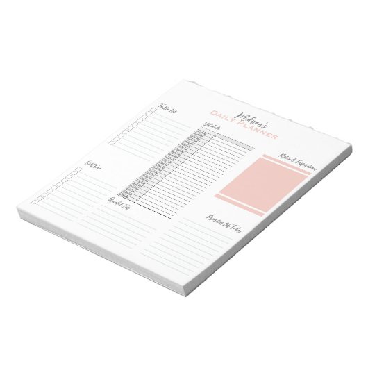 Gepersonaliseerd om te doen lijst schema dagelijks notitieblok (Linkerzijde)