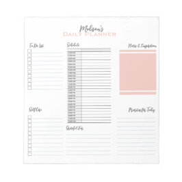 Gepersonaliseerd om te doen lijst schema dagelijks notitieblok