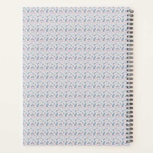 Gepersonaliseerd Oma Gedicht Blauwe Grijze Roos Planner (Achterkant)