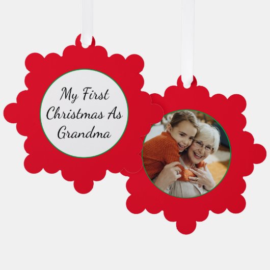 Gepersonaliseerd Oma Papier Sneeuwvlok Ornament (Voorkant / Achterkant)