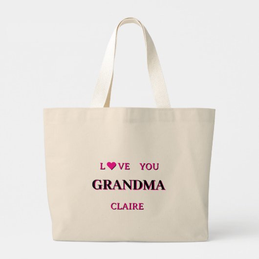 Gepersonaliseerd oma-script grote tote bag (Achterkant)
