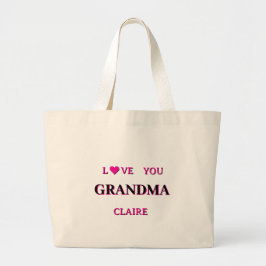 Gepersonaliseerd oma-script grote tote bag