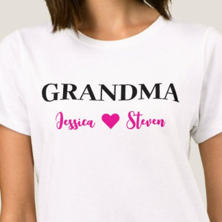 Gepersonaliseerd oma-script t-shirt