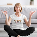 Gepersonaliseerd oma T-shirt met gezichten van kle<br><div class="desc">Geef oma de ultieme wearable knuffel met dit schattige aangepaste foto t-shirt! Met maximaal drie kleinkind gezichten met namen en lieve hart iconen, dit t-shirt is een oprechte manier om show af haar favoriete kleine mensen. Perfect voor moederdag, verjaardagen of gewoon omdat dit gepersonaliseerde geschenk haar zal laten glimlachen waar...</div>