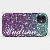 Gepersonaliseerd ombre paars Glitter IPhone5 Hoesj Case-Mate iPhone Case (Achterkant (horizontaal))