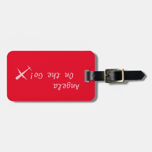 Gepersonaliseerd "On the Go" vliegtuig, Ferrari Re Bagagelabel (Voorkant horizontaal)