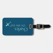 Gepersonaliseerd "On the Go" vliegtuig, Ocean Blue Bagagelabel (Voorkant horizontaal)
