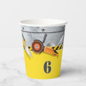 Gepersonaliseerd onder Bouw van "Birthday Paper Cu Papieren Bekers (Achterkant)