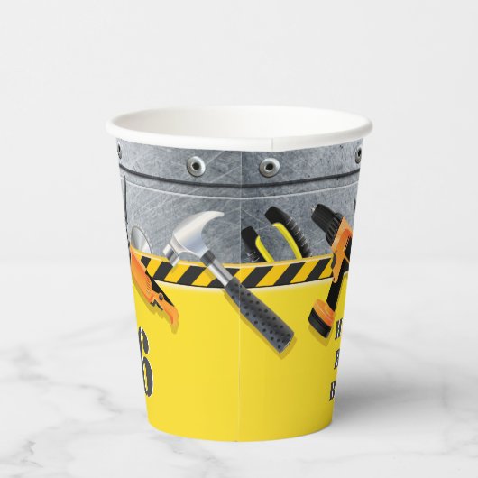 Gepersonaliseerd onder Bouw van "Birthday Paper Cu Papieren Bekers (Rechts)